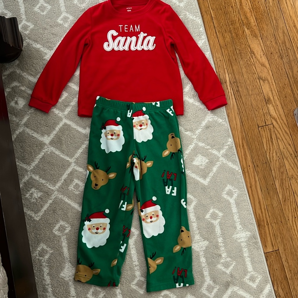 Boys size 6 Christmas pajamas.
